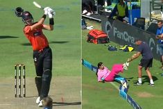 during the match pakistani anchor zainab abbas collided with the fielder and fell