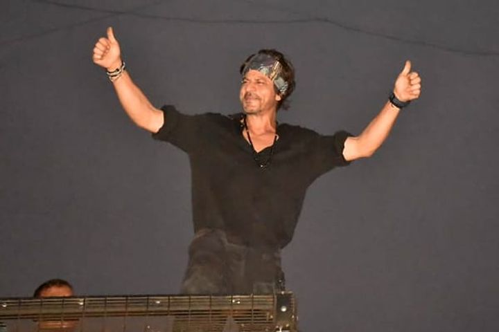 After Pathans success a crowd of fans gathered outside Mannat