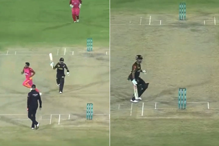 hassan ali runs for cover after babar azam scares him with bat in hand video goes viral hassan ali runs for cover after babar azam scares him with bat in hand video goes viral