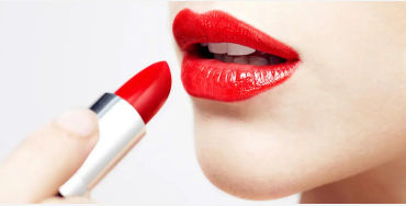 red lips, lipstick, makeup