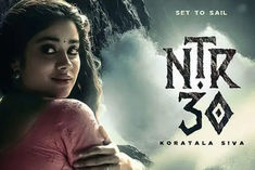 confirm janhvi kapoor to romance with junior ntr first look surfaced on birthday