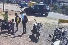 digvijays car hit the young man head injury car seized