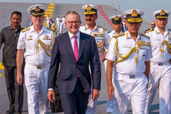anthony albanese visits ins vikrant