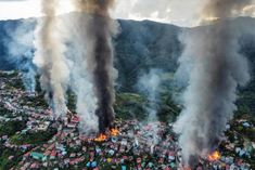 myanmar army made people stand in line and fired bullets in buddhist monastery