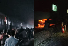 pantry car of swatantrata senani express caught fire in bihar