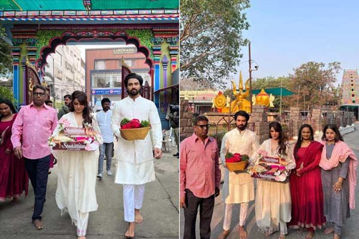 samantha engaged in the promotion of shakuntalam went to peddamma temple and took blessings