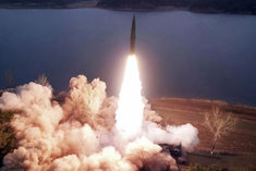 north korea fires ballistic missile again fires into waters off east coast of korean peninsula