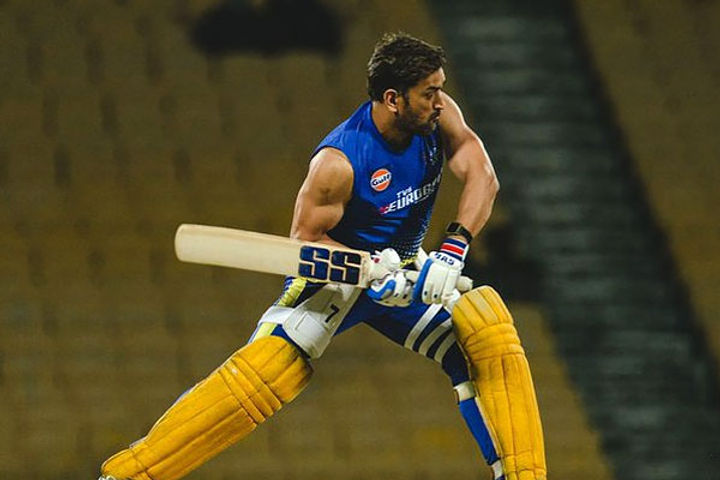 dhoni seen doing net practice in muscular avatar fans showered praises dhoni seen doing net practice in muscular avatar fans showered praises