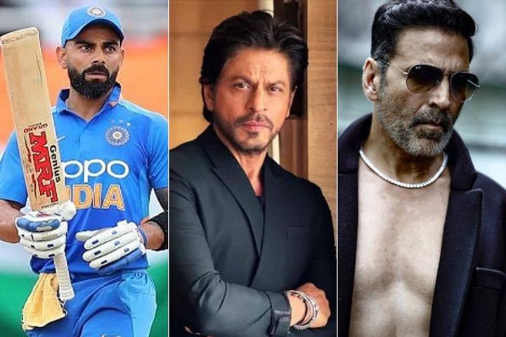 shahrukh khan beat virat kohli akshay kumar in this matter
