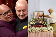 in the memory of satish kaushik anupam said go forgive you good bye my friend