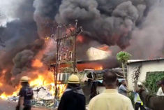fierce fire broke out in plastic factory in bharuch gidc 5 vehicles of fire department present on th