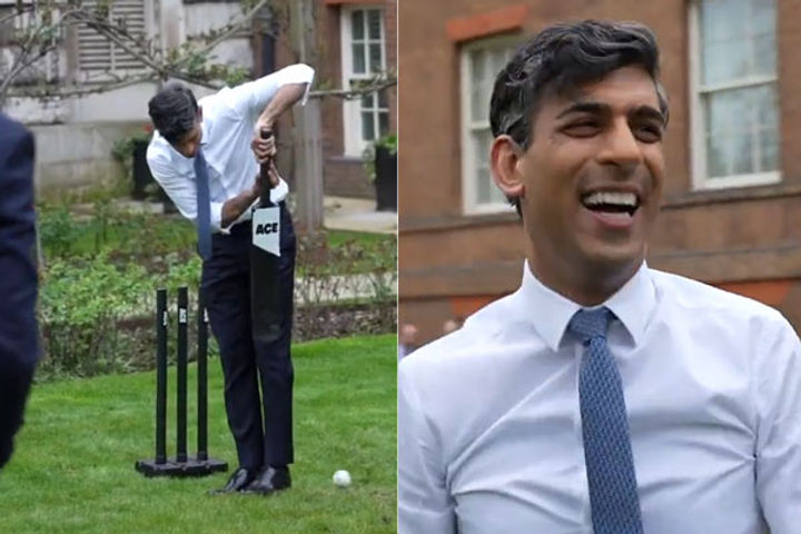 PM Sunak Plays Cricket with England's World Cup-Winning Team 