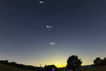 5 planets seen together in the sky visible after sunset