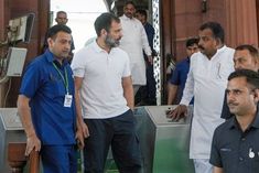 rahul reached parliament for the first time after becoming a member proceedings of both houses adjou