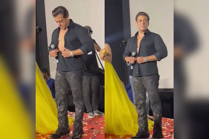 salman khan went shirtless at the trailer launch event of kisi ka bhai kisi ki jaan