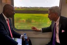 jaishankar sat in made in india train in mozambique praised indian trains