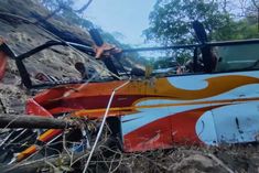 7 killed over 25 injured as bus falls into a pit in maharashtras raigad