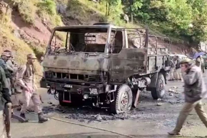 search of attackers with drone and sniffer dog in poonch injured jawan said 7 terrorists attacked gr