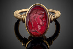 2000 year old ring with portrait of emperor augustus auctioned