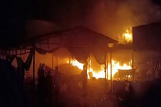 Fire breaks out at fiber boat factory in Kakinada, 40 boats gutted