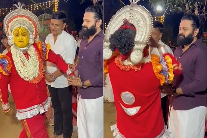 Rishabh Shetty arrives at Bhoota Kola Festival before the shooting of Kantara 2 video goes viral