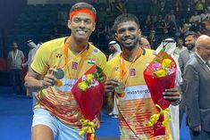 the pair of satwiksairaj rankireddy and chirag shetty won gold in the doubles category at the asian 
