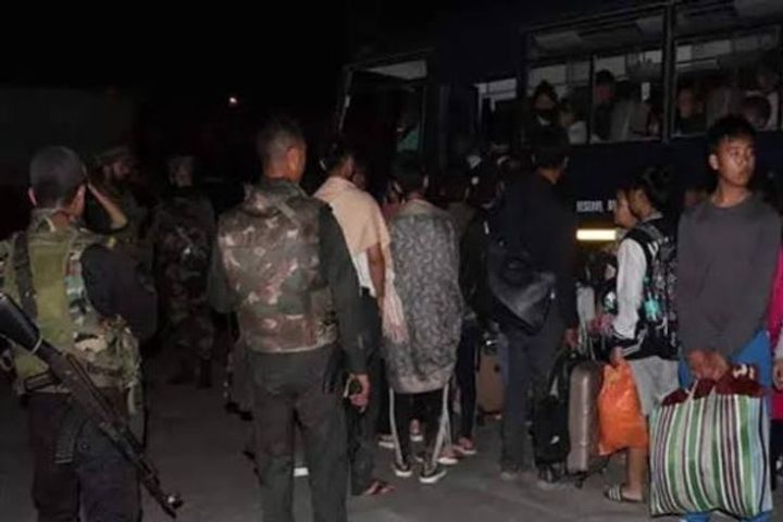 over 600 people from manipur took shelter in neighboring assam due to violence