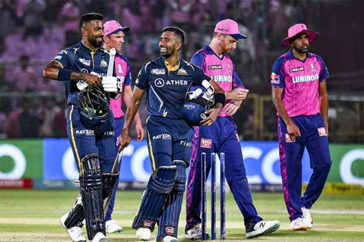 IPL 2023 Gujarat Titans beat Rajasthan Royals by 9 wickets
