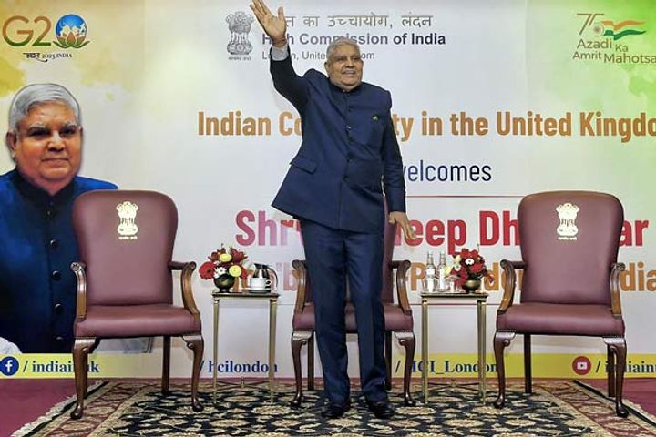 Vice President Jagdeep Dhankhar addressed the Indian community in London