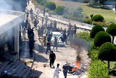 pak pm shehbaz sharifs house attacked imran khans supporters act