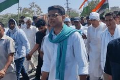 sachin pilots padayatra against gehlot government walked 25 kilometers on the first day