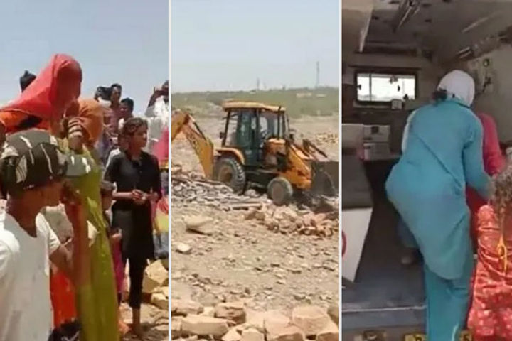 bulldozers run at the homes of hindus who came from pakistan