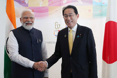 pm modi arrives in japan for g7 meeting will also meet zelensky