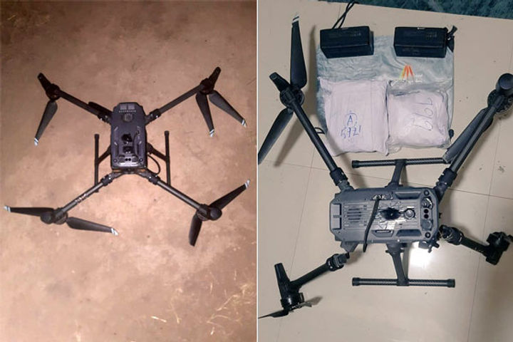 pakistani drones infiltrating india piled up drugs were tied to a drone