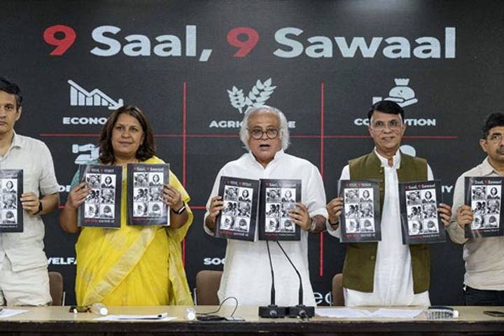 congress asked 9 questions on completion of 9 years of modi government