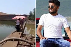 officers mobile fell in dam 21 lakh liters of water wasted in search now suspended