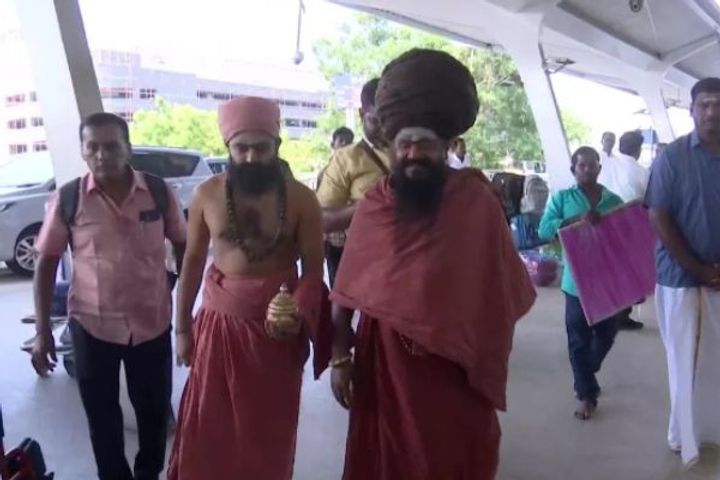 saint dharmapuram adhinam reached delhi to attend the inauguration of the new parliament house