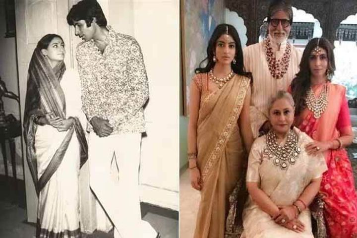 Shweta Bachchan has shared an old picture of Amitabh Bachchan and Jaya Bachchan on their 50th weddin