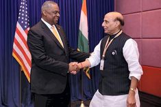 us defense minister lloyd austin arrives in india on a two day visit will meet rajnath singh