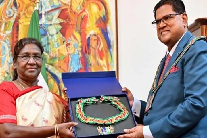 president murmu gets surinames highest civilian honor becomes the first indian to receive the award