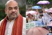 Manipur people protest outside Amit Shah house in Delhi
