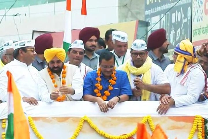 aam aadmi party tiranga yatra in jind kejriwal and bhagwant mann will be included
