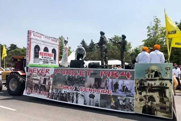 khalistan supporters take out tableau of indira gandhis assassination in canada demand for action ar