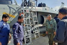 deputy air marshal flew in tejas trainer fighter aircraft