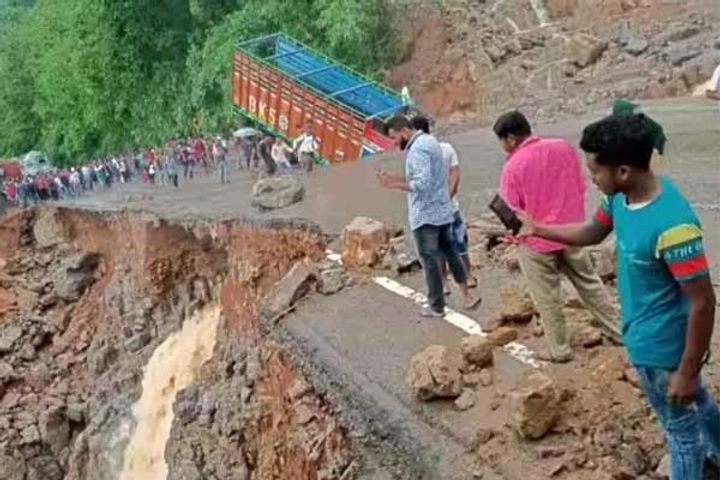 heavy rains cause landslide on nh6 connecting mizoram to rest of india
