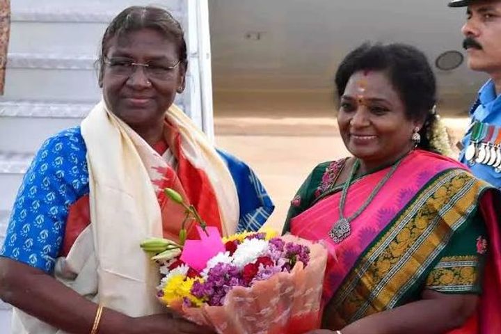president draupadi murmu reached hyderabad on a two day visit