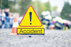 truck and tanker collided headon with fire in ayodhya