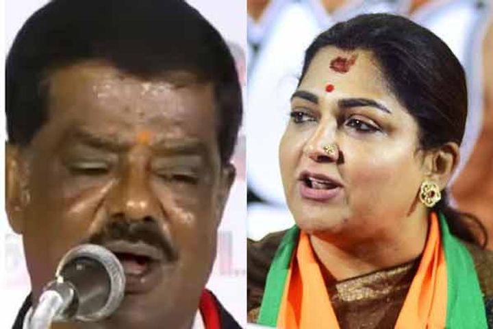 leader shivaji krishnamurthy arrested for lewd remarks on khushbu sundar