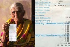 an elderly woman living in a hut received a bill of more than one lakh rupees