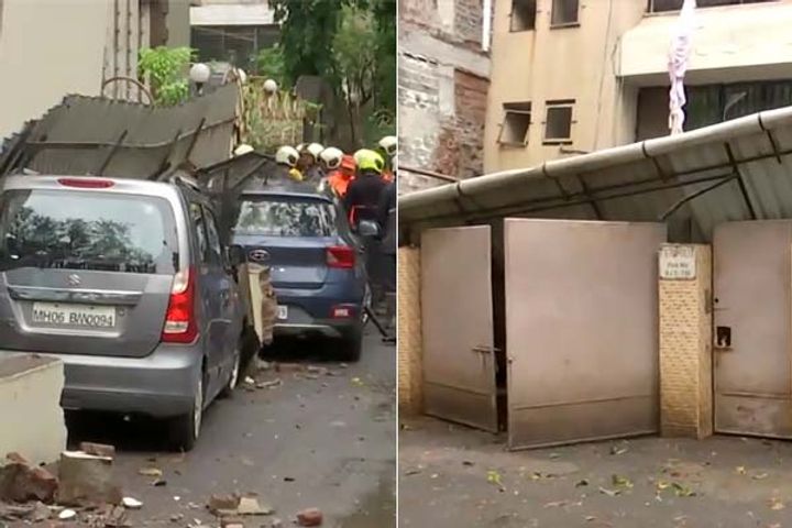 two dead bodies removed from the debris of the building in ghatkopar